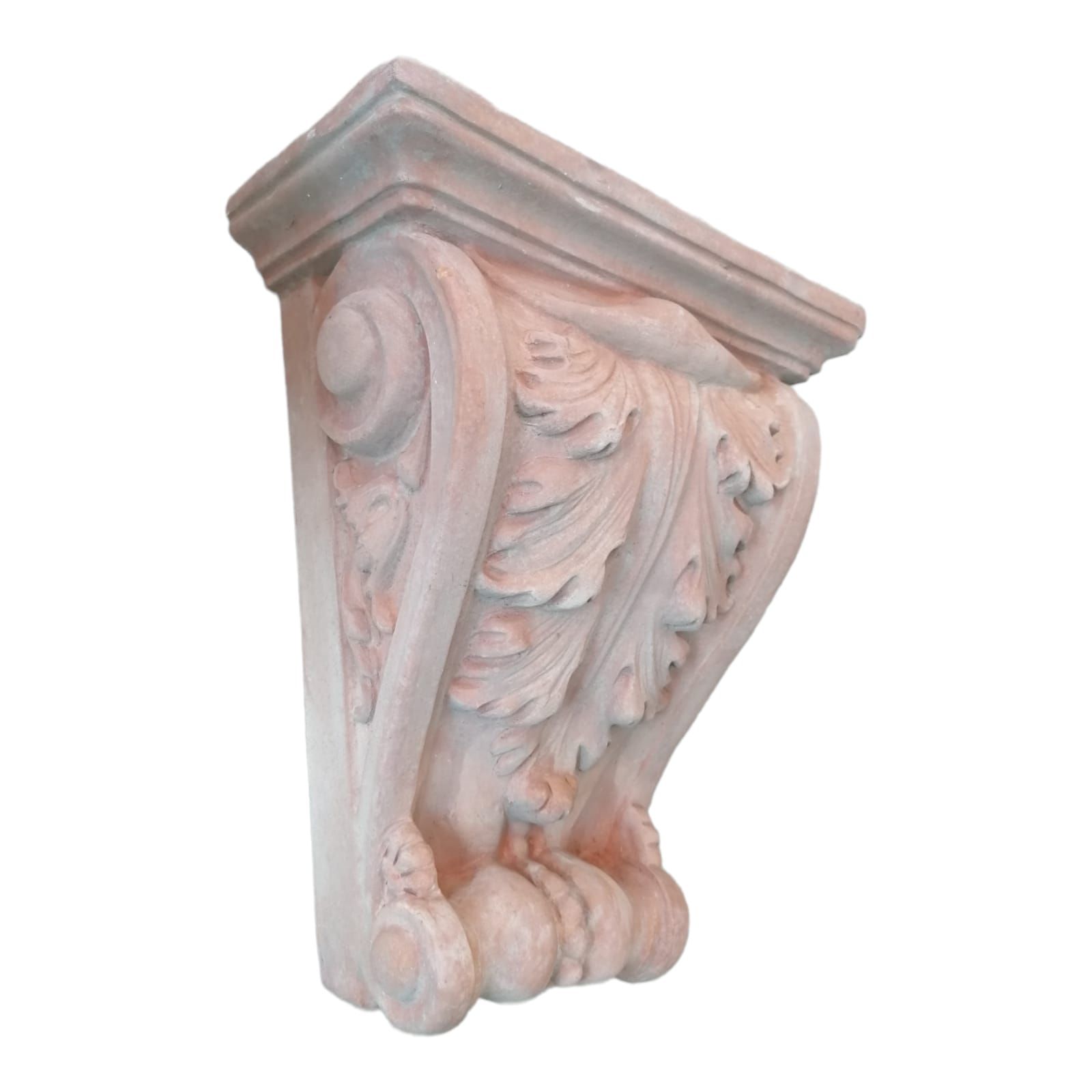 GRANDE CAPITELLO MENSOLA IN TERRACOTTA TOSCANA CM. 50X45